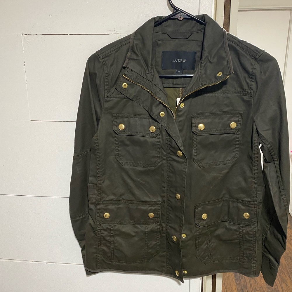 Green Blazer with Gold Buttons